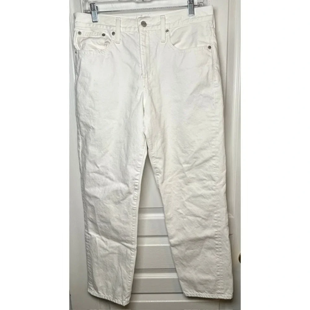 J. Crew Denim White Slouchy Boyfriend Jeans Stretch 28 Size 6